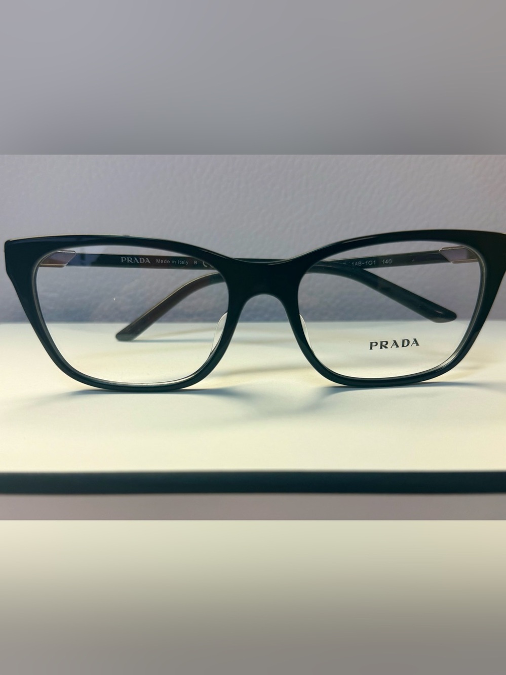 Prada Women's Black Rectangular Optical Glasses